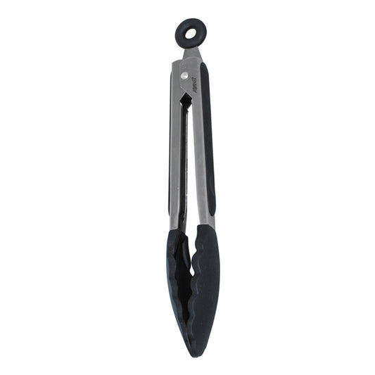 Avanti Silicone SS Tongs 23cm Black