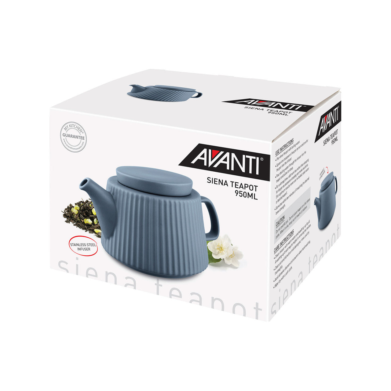 Avanti Siena Teapot - 950ml - Blue