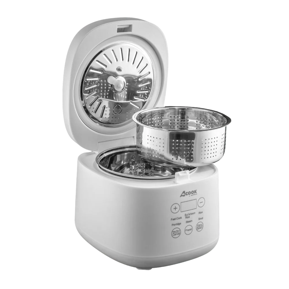 PRE-ORDER - ACook by Buffalo BOILSTEAM Stainless Steel Inner Pot Mini Rice Cooker 2L