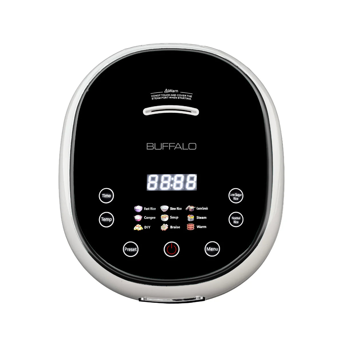 Buffalo BOILSTEAM Stainless Steel 3L Rice Cooker (5 cups)