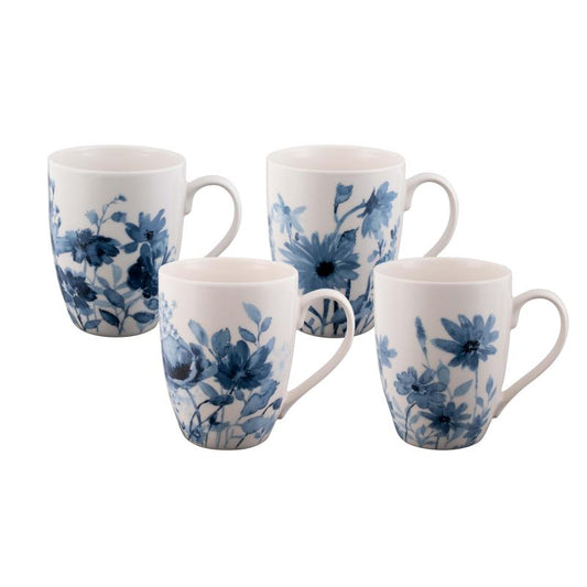 Bundanoon Coupe Mug Garden Blues 355ml | Set of 4