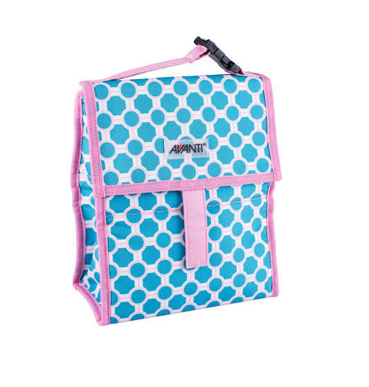 Avanti Yum Yum Lunch Cooler Bag - Lattice Blue/Pink