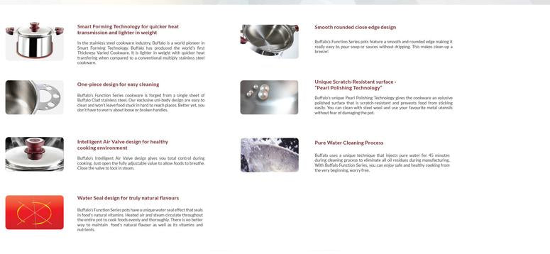 BC38 Buffalo Cookware Function Series 38cm Wok