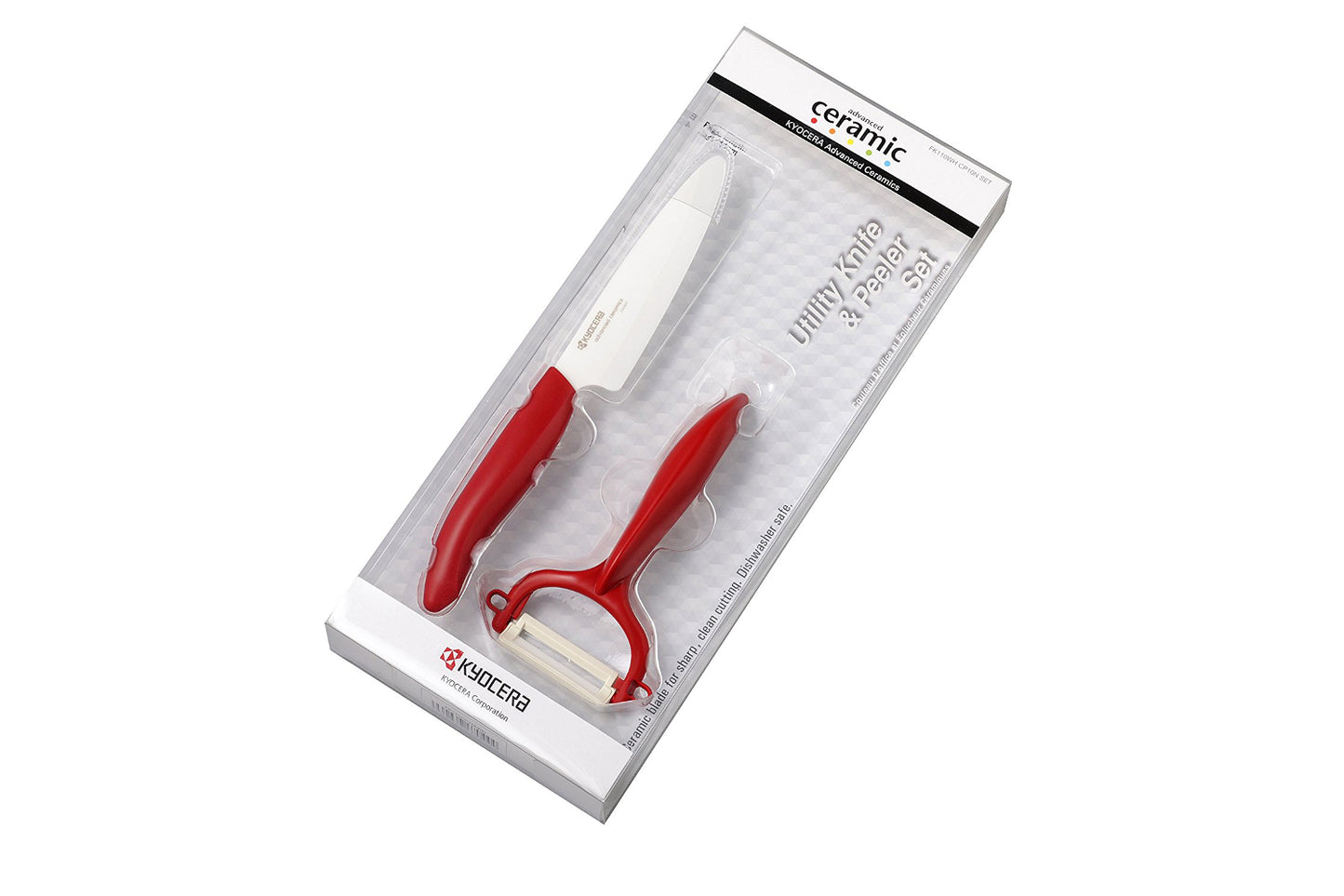 Kyocera Ceramic 11cm Utility Knife & Peeler Set