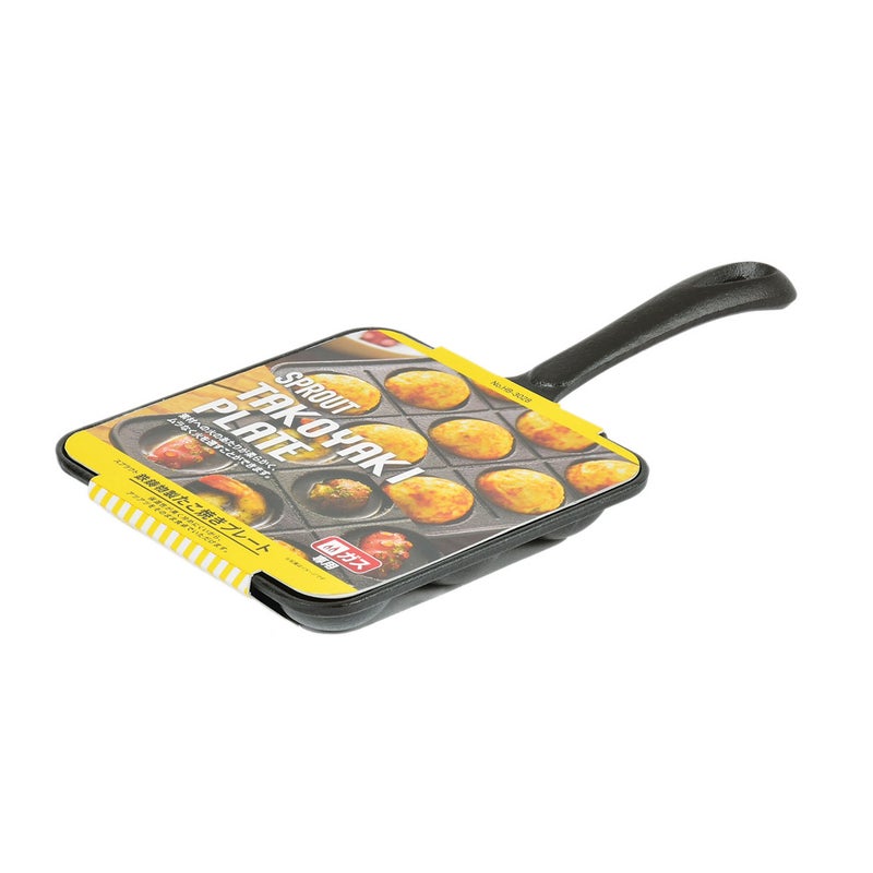 Pearl Life Sprout Cast Iron Takoyaki Plate (9 Holes)