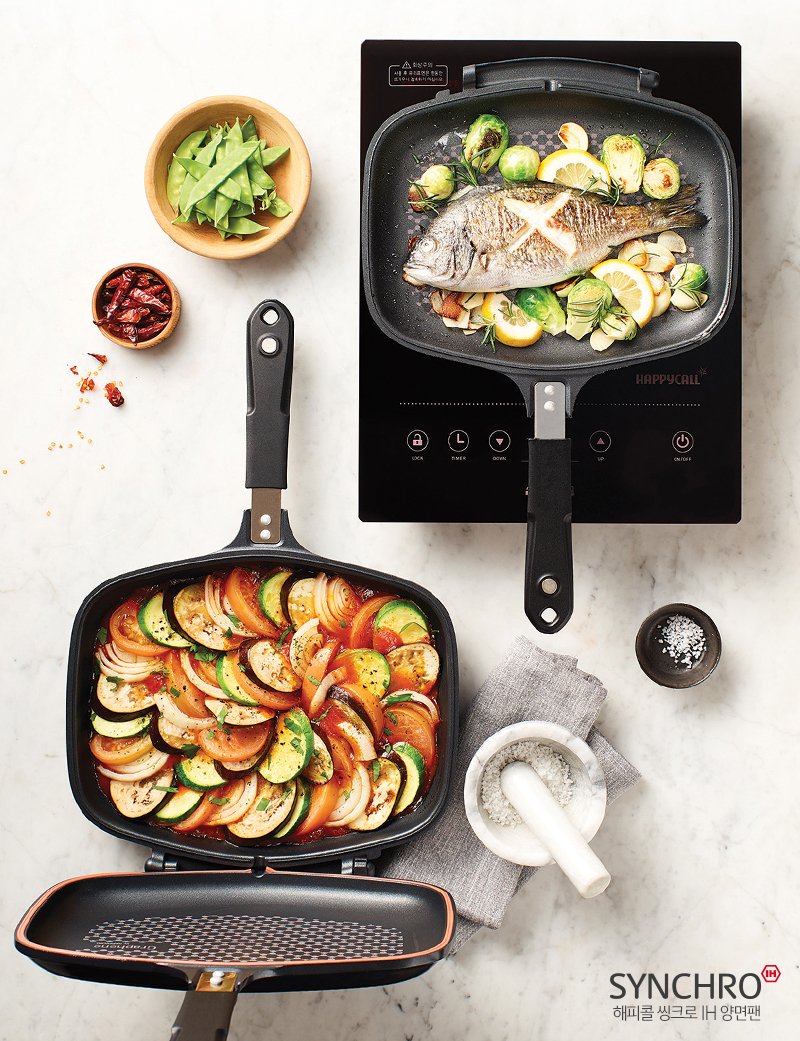 Happycall IH Synchro (Detachable) Double Pan - Jumbo Grill